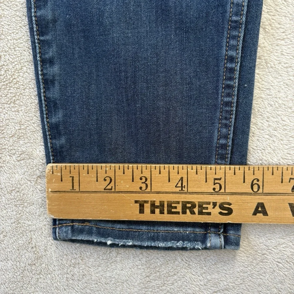 Madewell Jeans Women Sz 29 Petite Blue‎ Roadtripper Jeggings Zipper Accent Denim